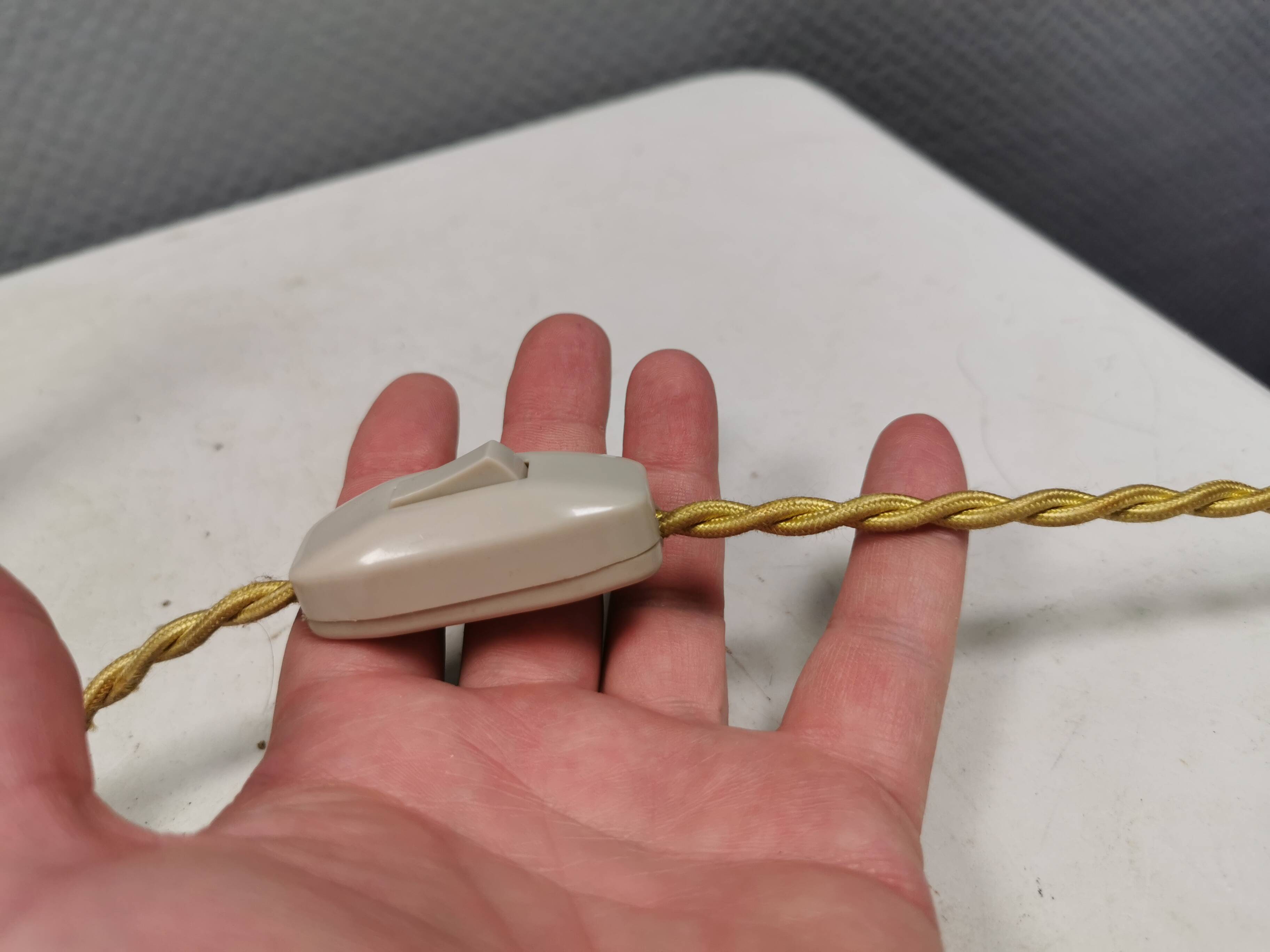 Very old Danish table lamp in brass and metal. 1930-1950s