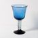 Vintage Murano Blue Hand Blown Twisted Stem Wine Goblet / Murano / Italy