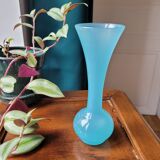 Vase soliflore opaline bleu