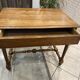 1-drawer solid oak desk with turned and carved legs, 89x62cm.