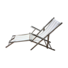 Chaise longue chilienne ancienne avec repose pieds et accoudoirs