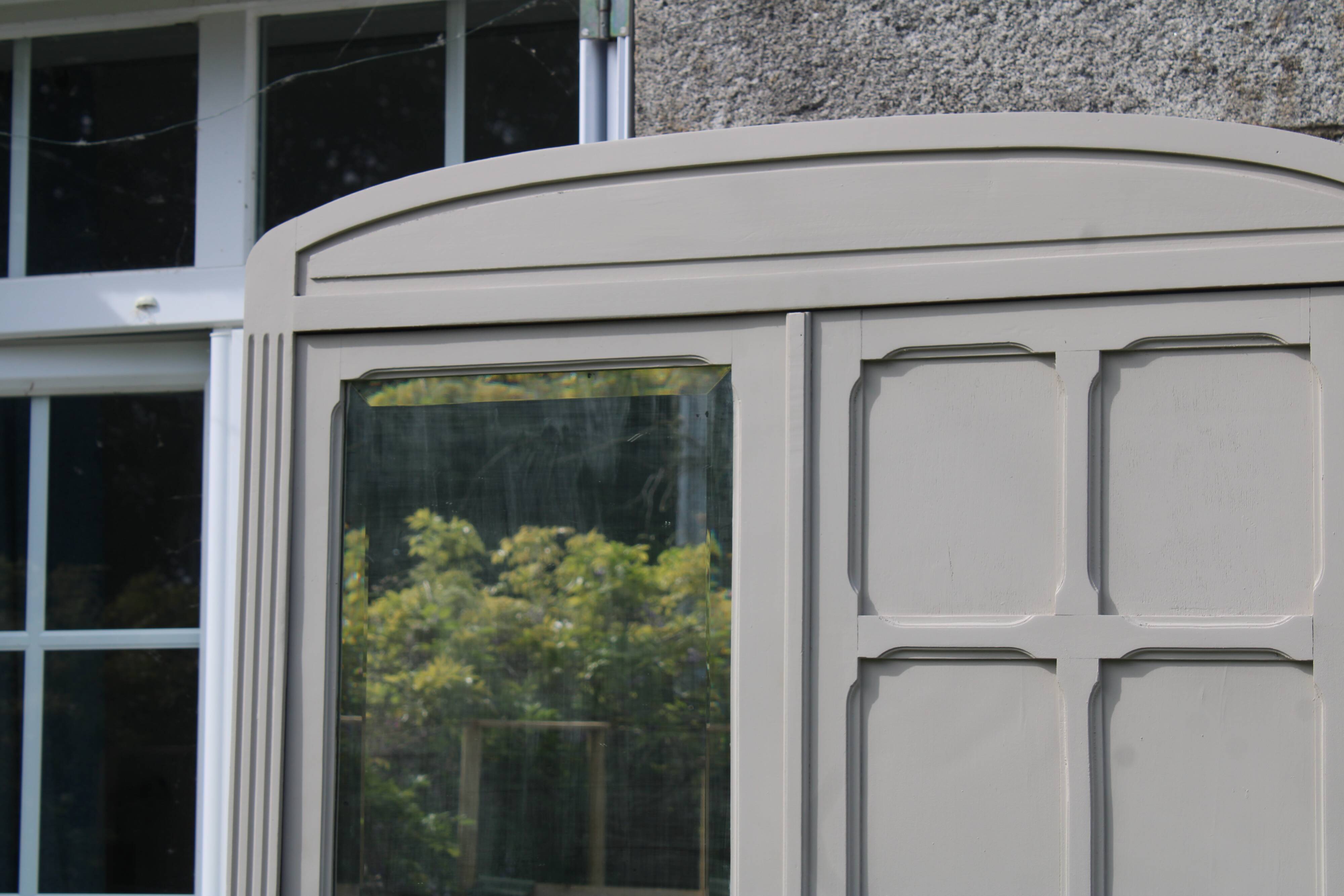 Vintage upholstered Parisian wardrobe