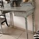 Secretary desk Henri II with grey Gustavian steps