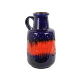 Vintage West Germany Pottery Scheurich Blue Orange Fat Lava 408-40