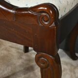 Set of 4 Gondola Chairs in Mahogany, Restoration period – Part 1, 19th century