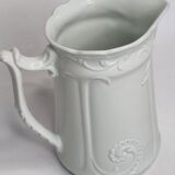 Pitcher in enamelled white porcelain, 16 cm