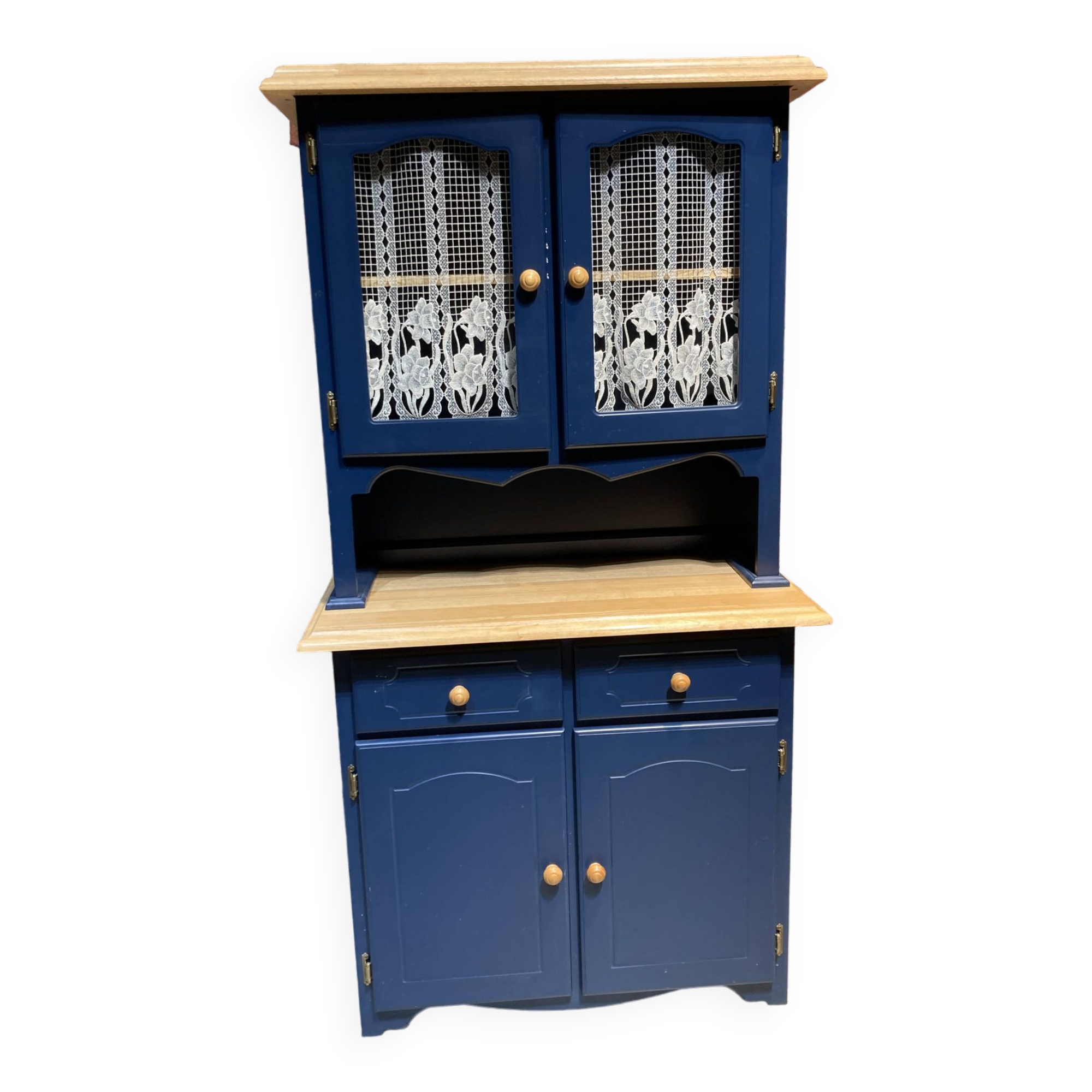 Blue painted wooden dresser