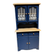 Vaisselier en bois peint en bleu