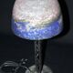 Lamp circa 1925, lampshade signed Muller Frères, wrought iron base