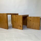 1970s burl nest tables