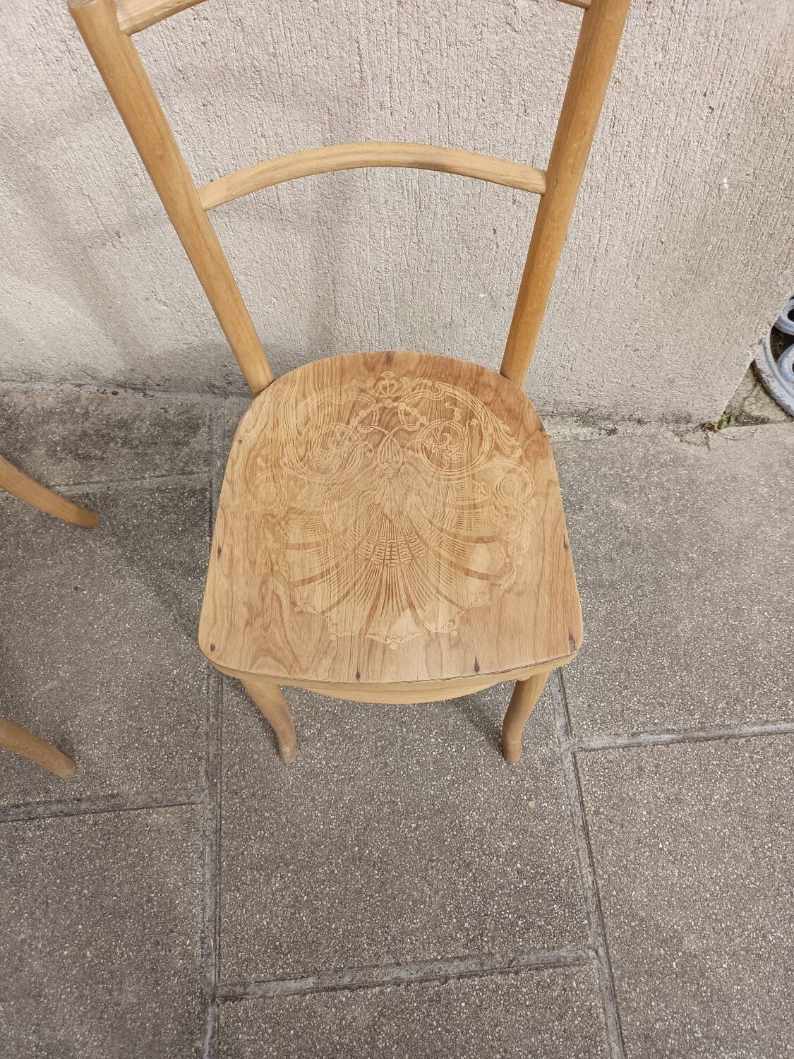 Two curved chairs