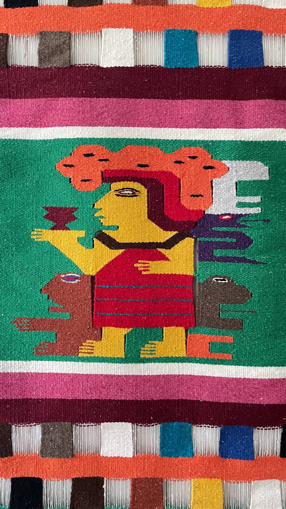 Vintage mexican decorative tapestry