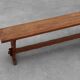 Banc rustique en chêne avec une belle patine, France vers 1900