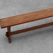 Rustic oak bench with nice patina, France ca. 1900