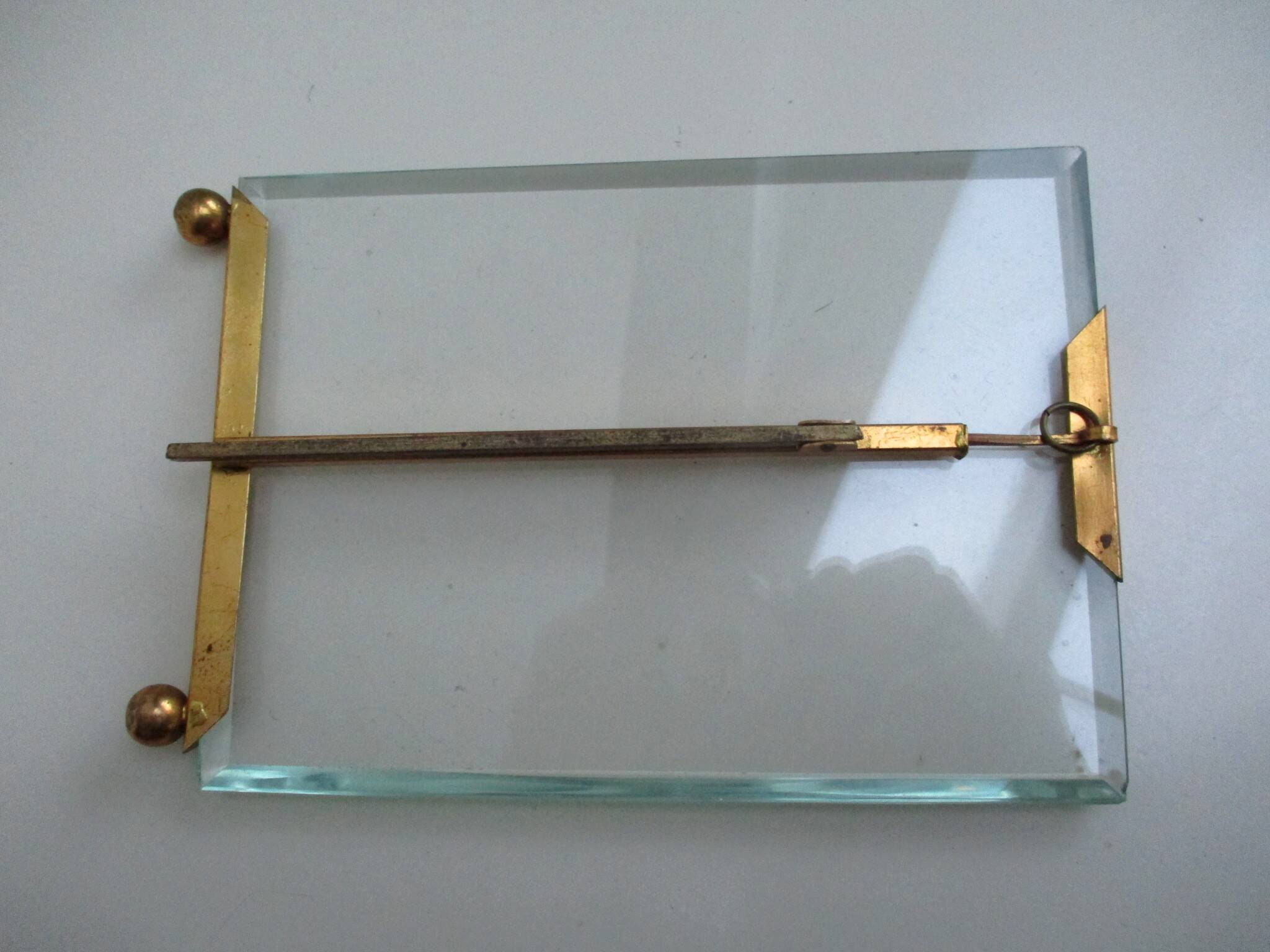 Acf cadre laiton verre biseauté, napoleon iii