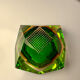 Cendrier Murano sommerso vert et ambre 1960