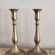Pair of bronze candle holders