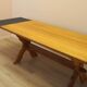 Solid oak dining table by Henning Kjærnulf, Denmark, 1960s