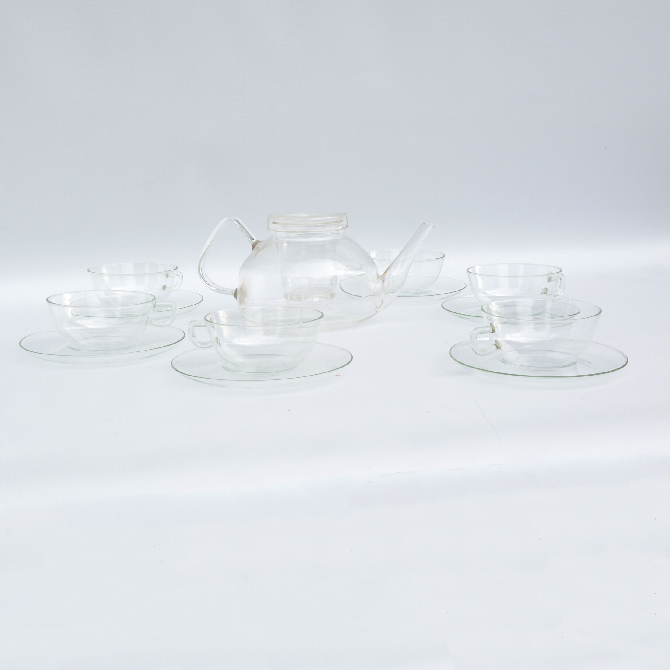 Coffee service by w. wagenfeld, jena glas, germany, 1970s