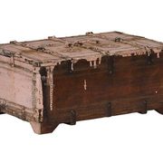 Dowry chest shekhawati rajasthan pink patina carved wood india