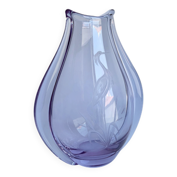 Vase par M. Klinger pour le verre bohémien, Tchécoslovaquie