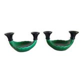 Paire de bougeoirs art déco Paul Milet pour Sèvres
