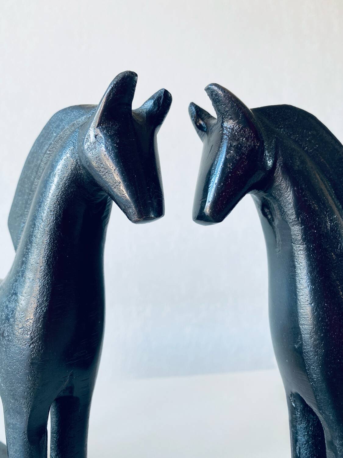 Pair of iron horse bookends