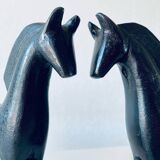 Pair of iron horse bookends