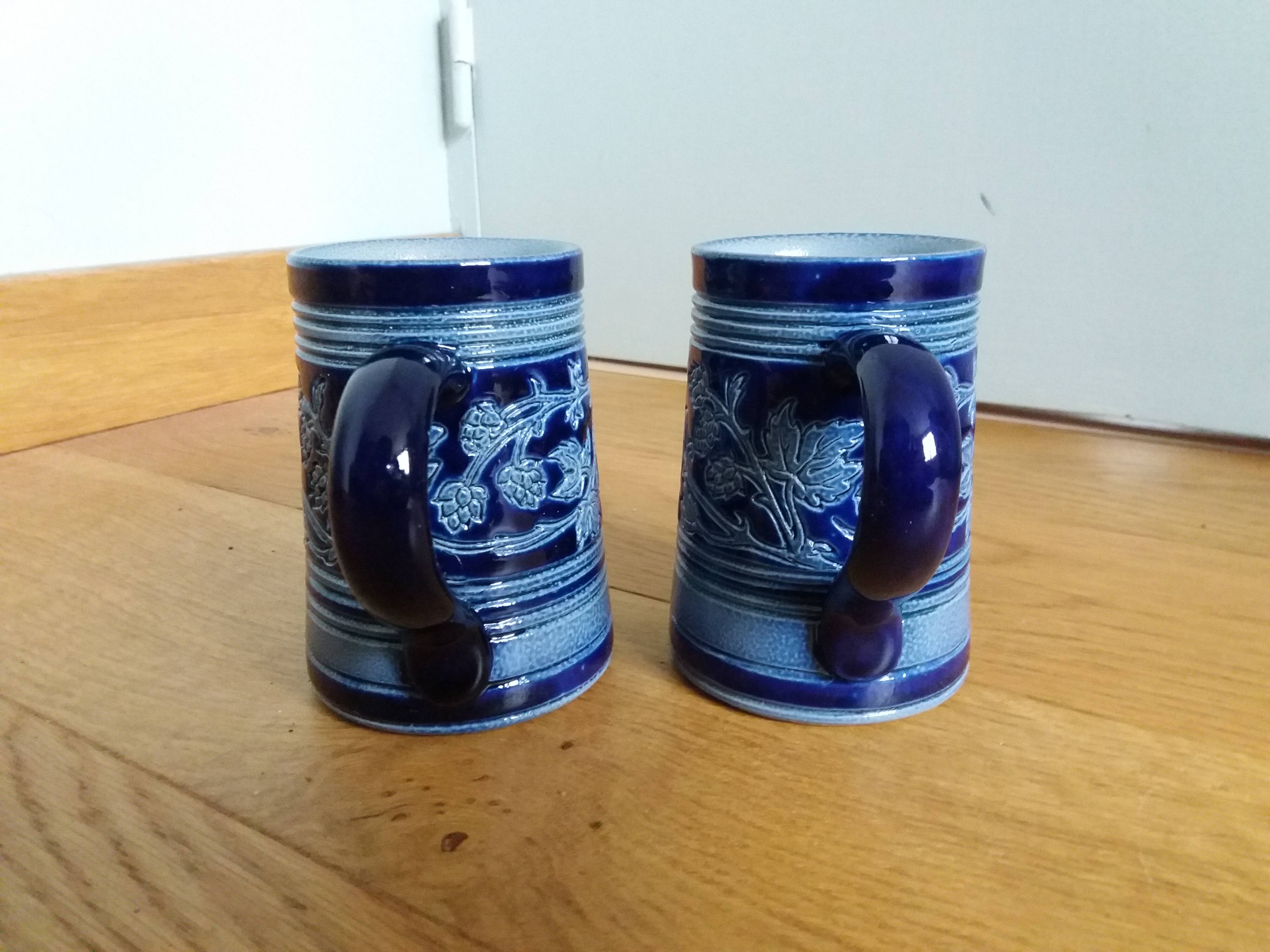 Mug cup in Alsace Betschdorf sandstone signed Krumeich Remmy