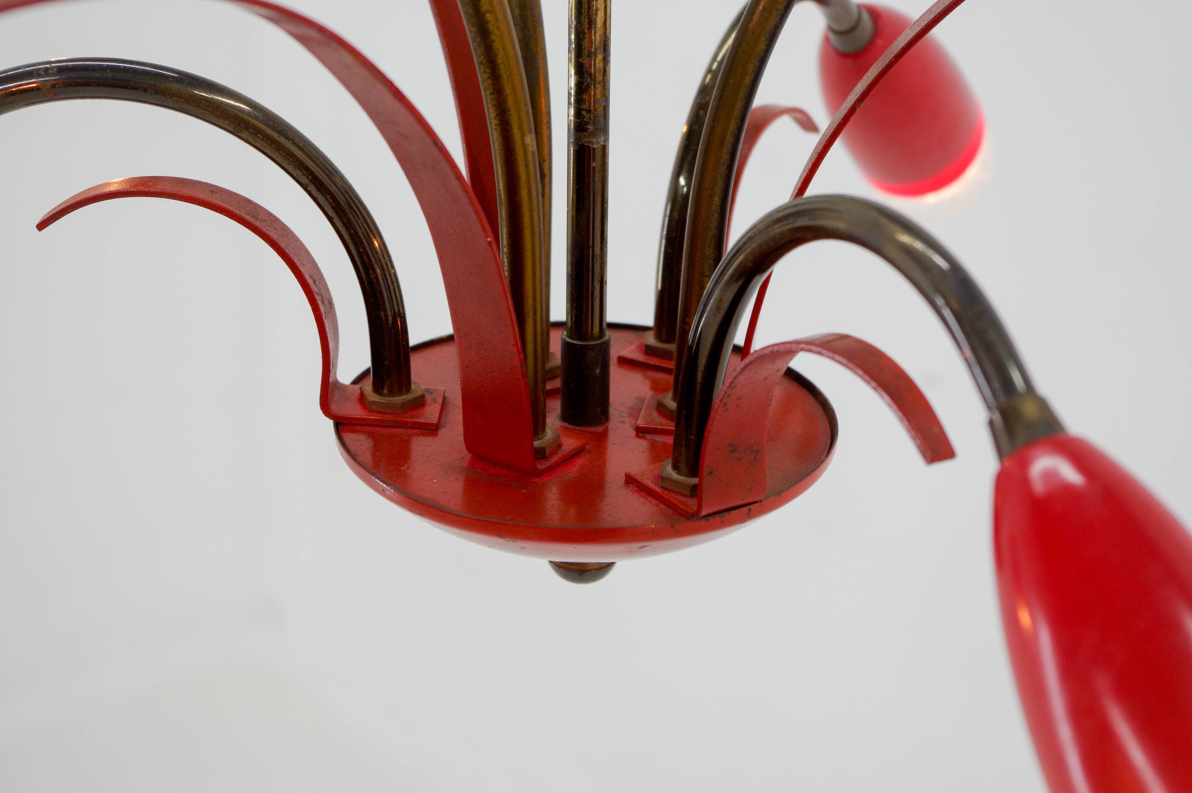 Sputnik design chandelier, Italy 1960s