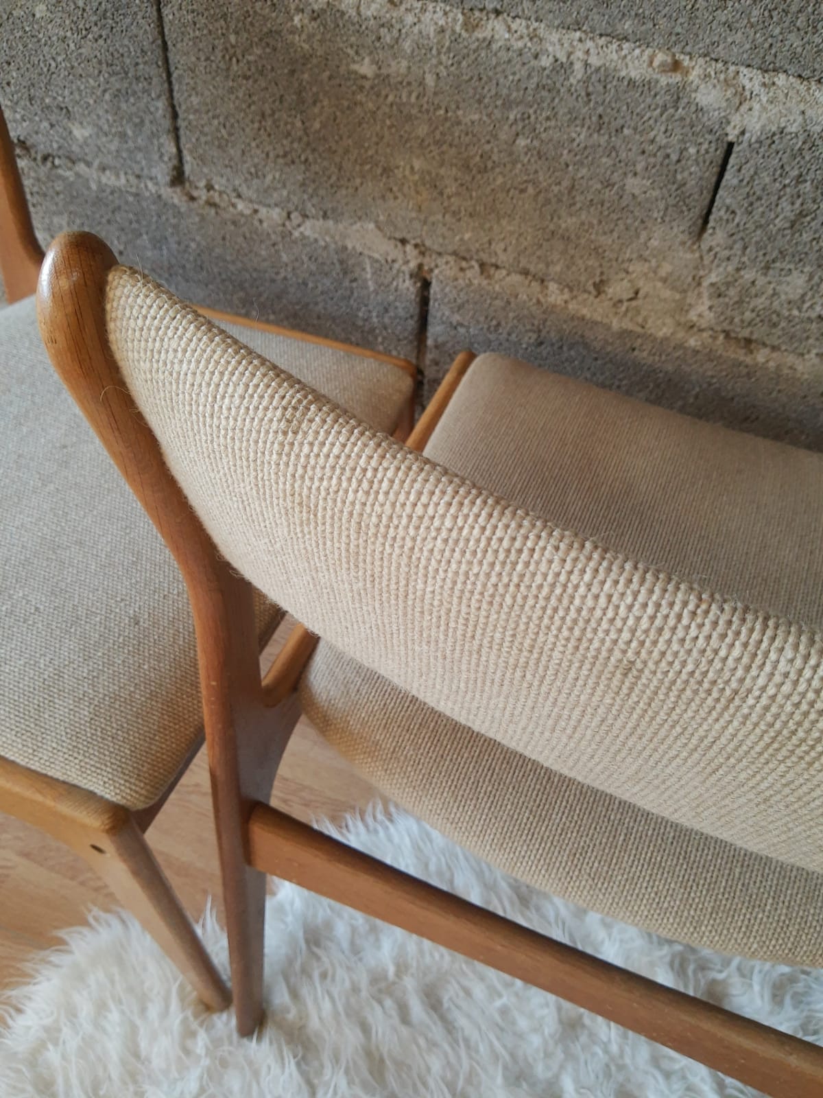 Set of 3 Danish Scandinavian chairs Uldum Mobelfabrik 7171