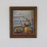 Nature morte avec vue par la fenêtre, par Gerhard Larsson, 1953