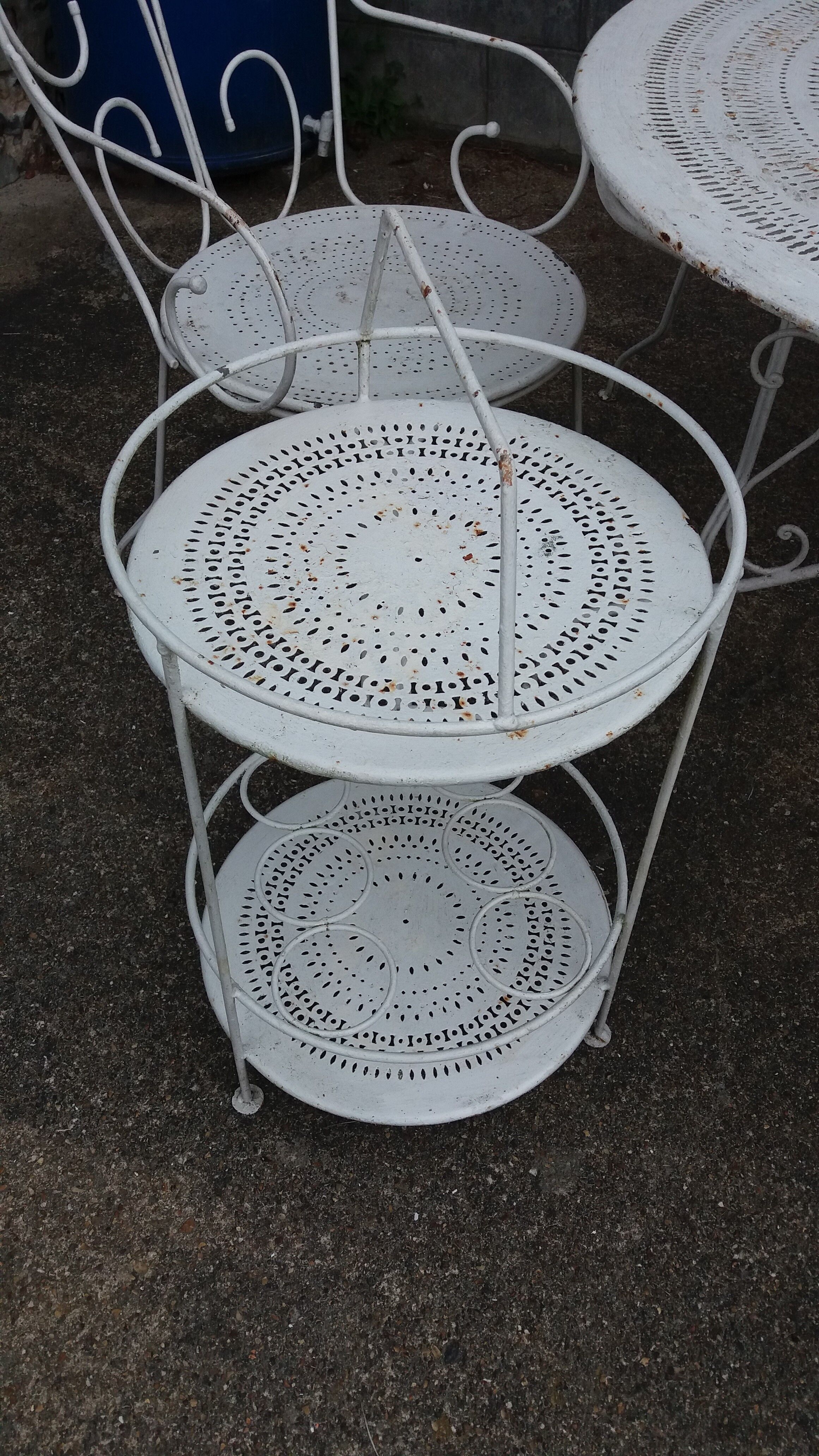 Iron garden furniture