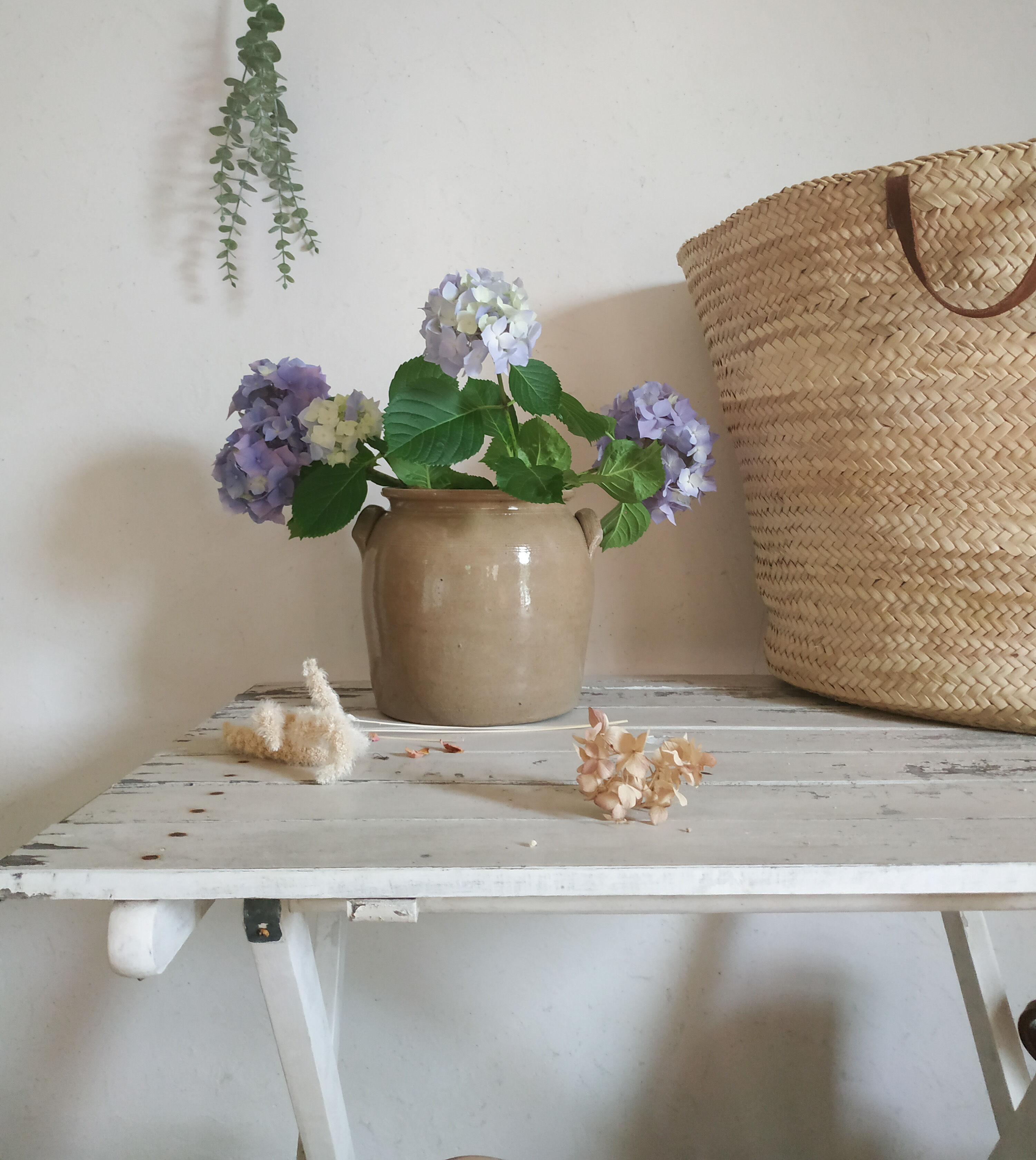 Old glazed sandstone pot