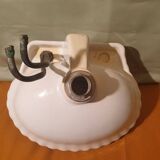 Small vintage sink paris porcelain les bains decorated with peach blossoms