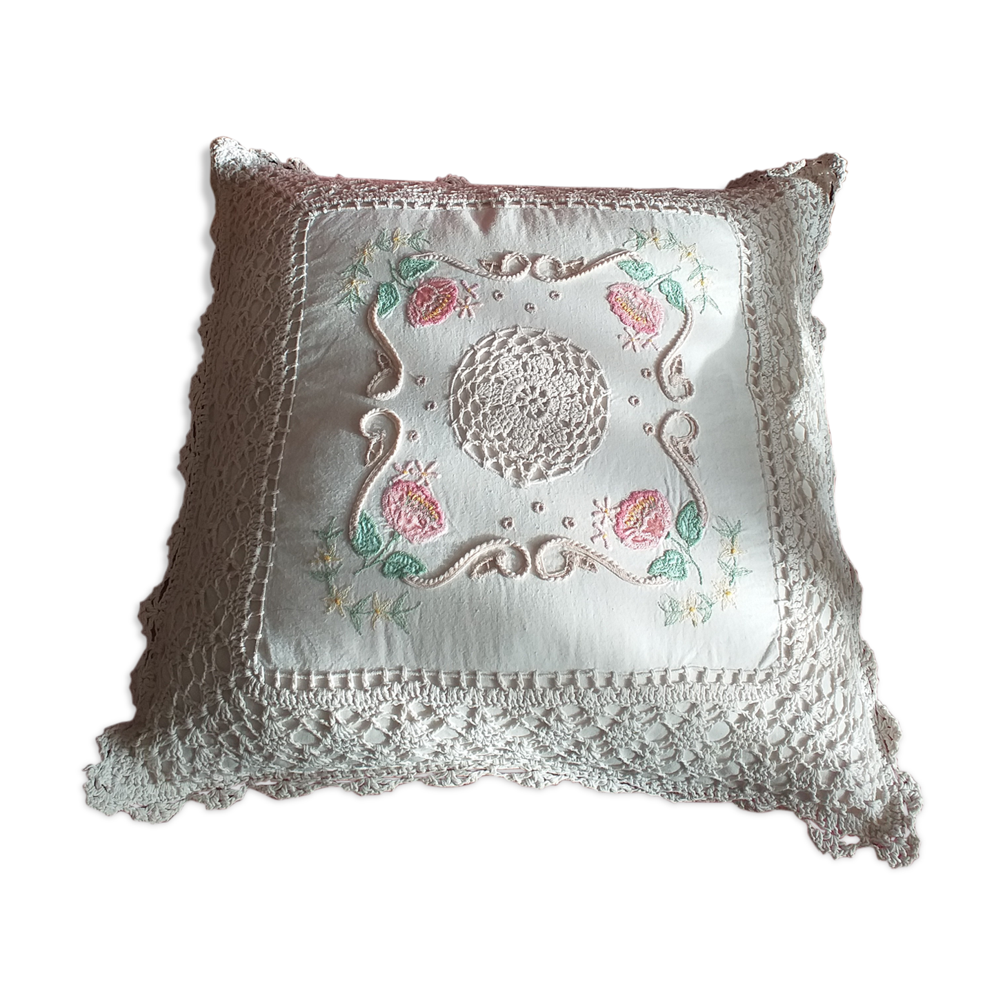 Old embroidered cushion