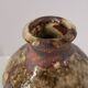 Enamelled sandstone vase signed by the artist 1960