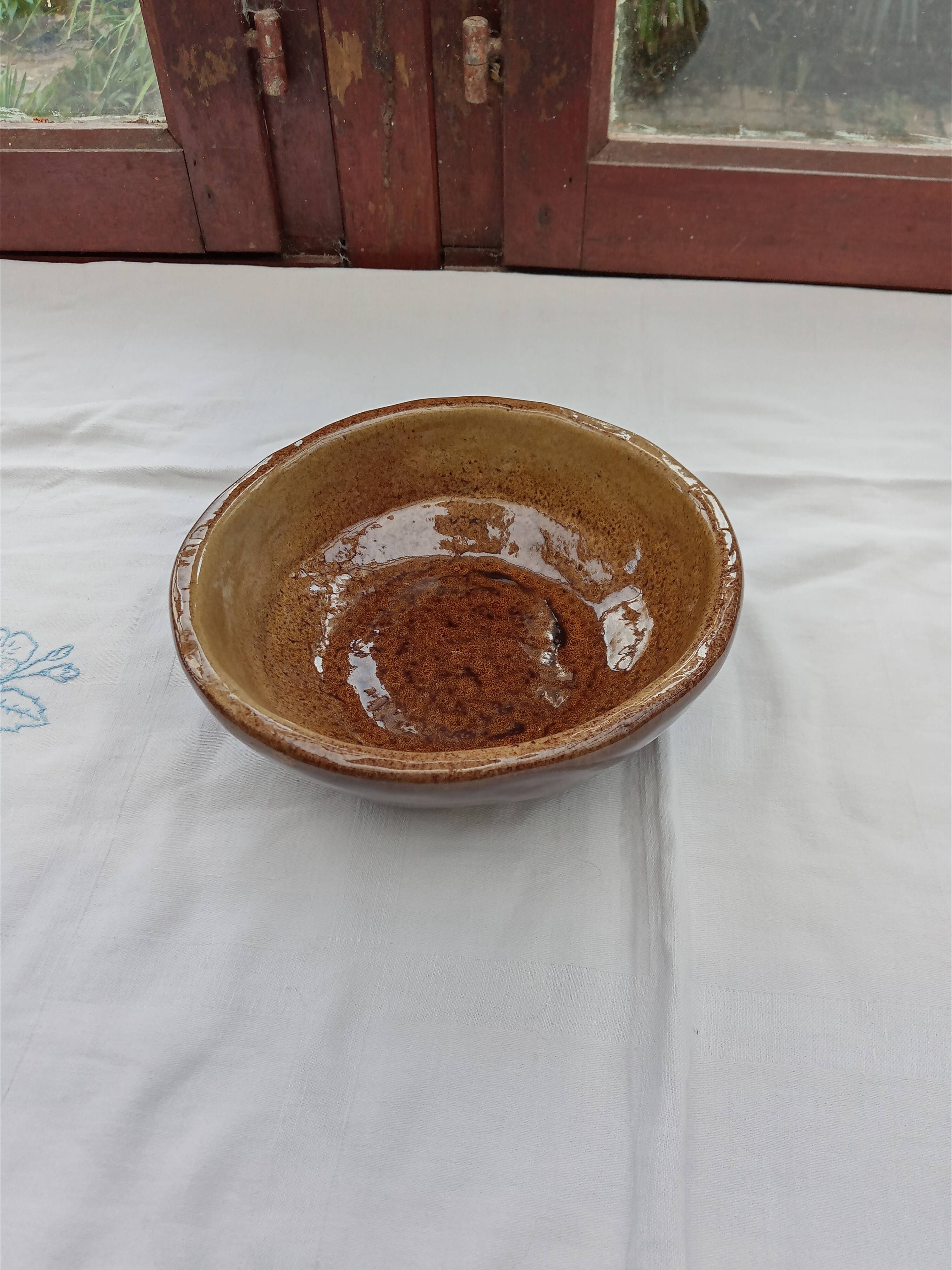 Glazed stoneware bowl