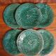Set of 6 dessert plates in slip Gien