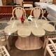 Hollywood Regency dining room rattan bamboo