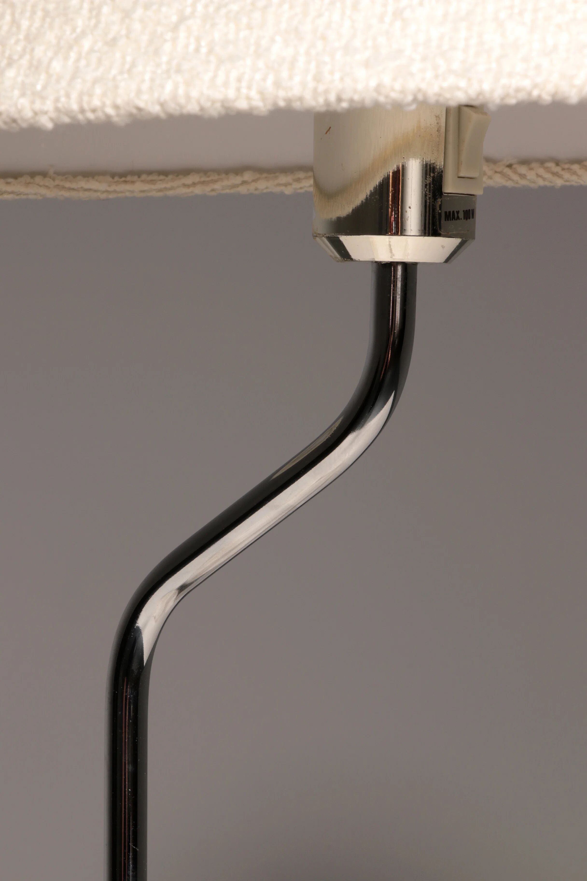 Marble and steel table lamp from Bergboms Scanlicht, 1970s, Sweden