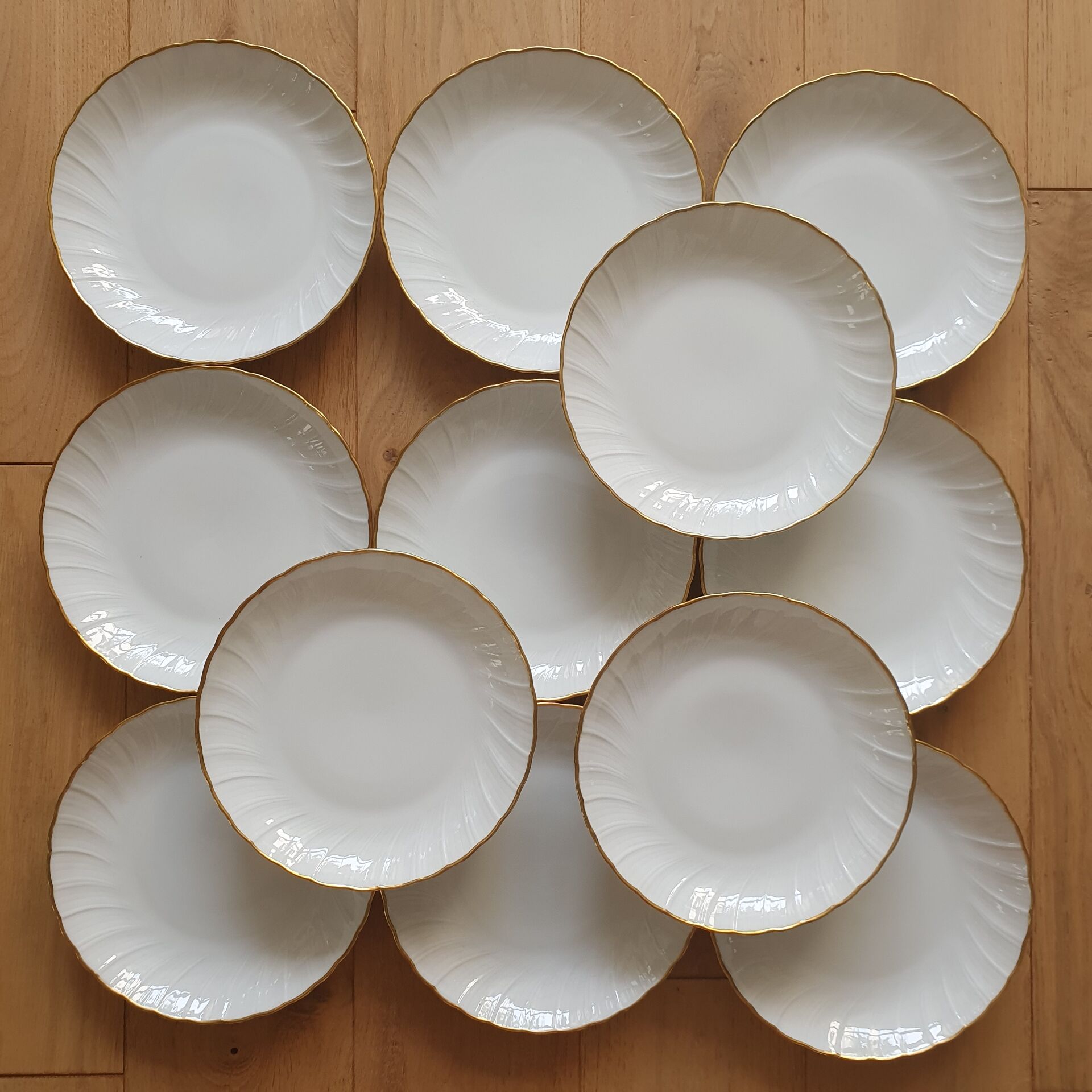 12 deep plates in Limoges porcelain by Bernardaud Verlaine