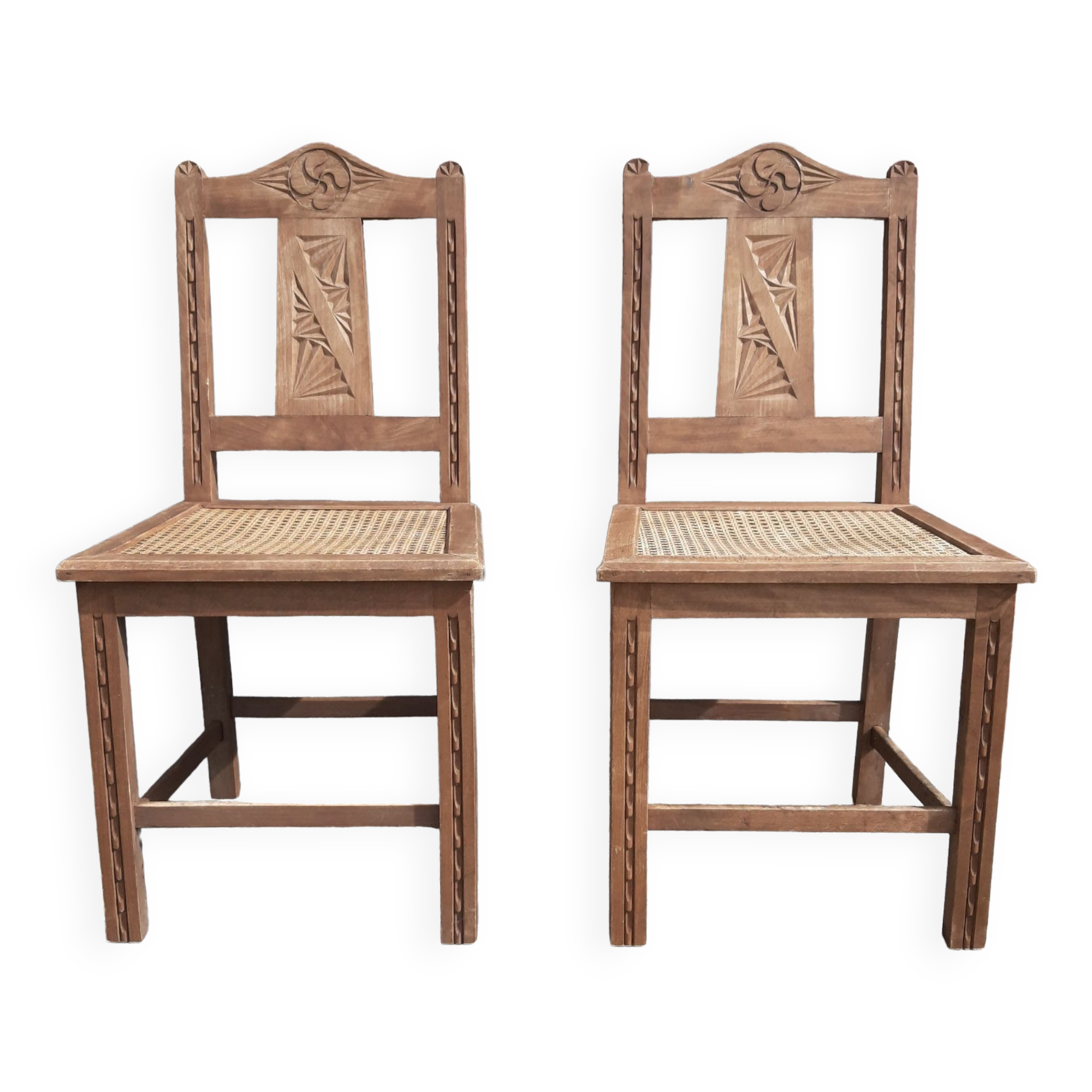 Set of 2 50s bistro chairs