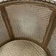 Pair of Louis XVI style basket armchairs in patinated beech, 20th century