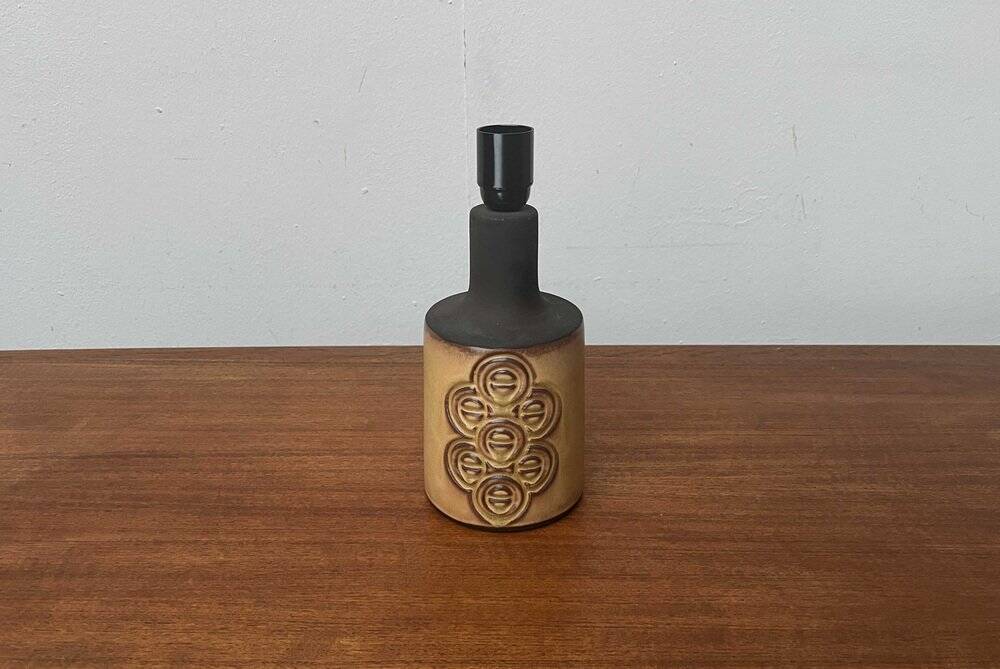 Mid-century Danish studio ceramic table lamp by Frank Keramik, 1960s.