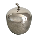 Vintage silver ice bucket apple