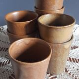 8 cups in Digoin stoneware 1970