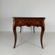 Louis XV style double-sided mahogany and rosewood flat desk