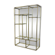 Miniature brass glass display case, shelf