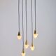 Glass and Brass Cascade Pendant Lamp by Schmidt Leuchten, 1970s